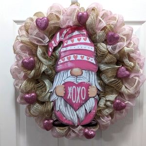Valentine's Gnome Wreath